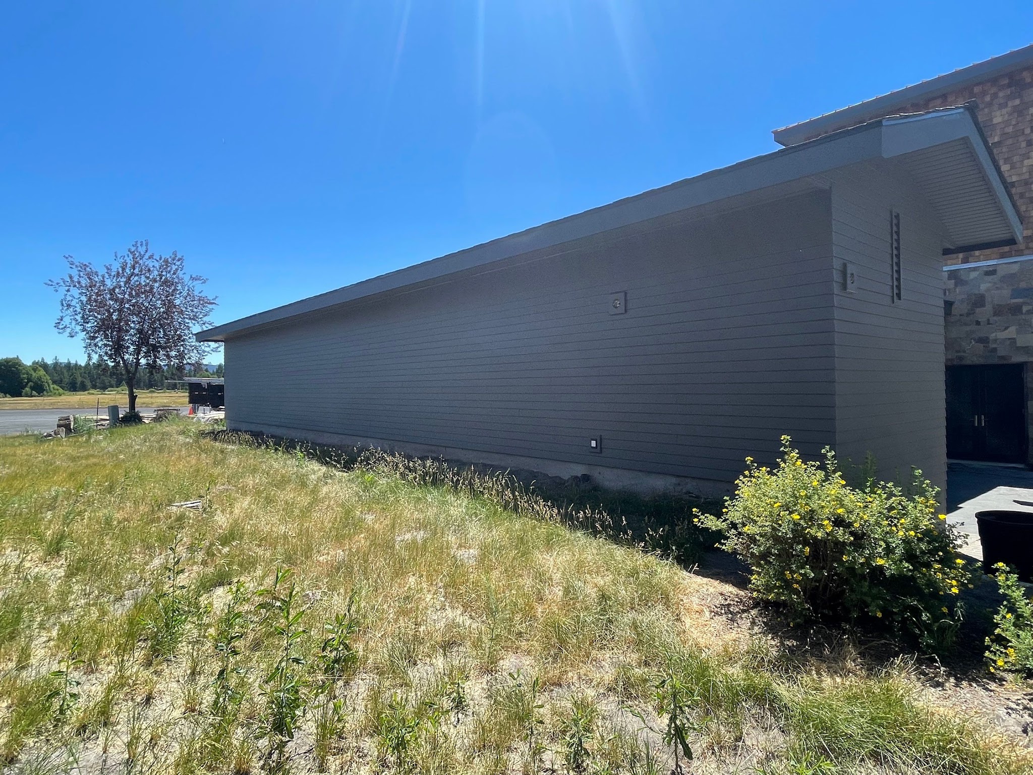 New construction with siding installed on a Central Oregon home